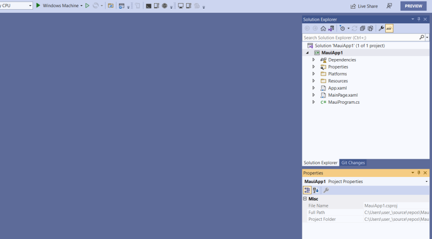 Creating Your First MAUI APP Project & Understanding its Folder Structure in VS2022